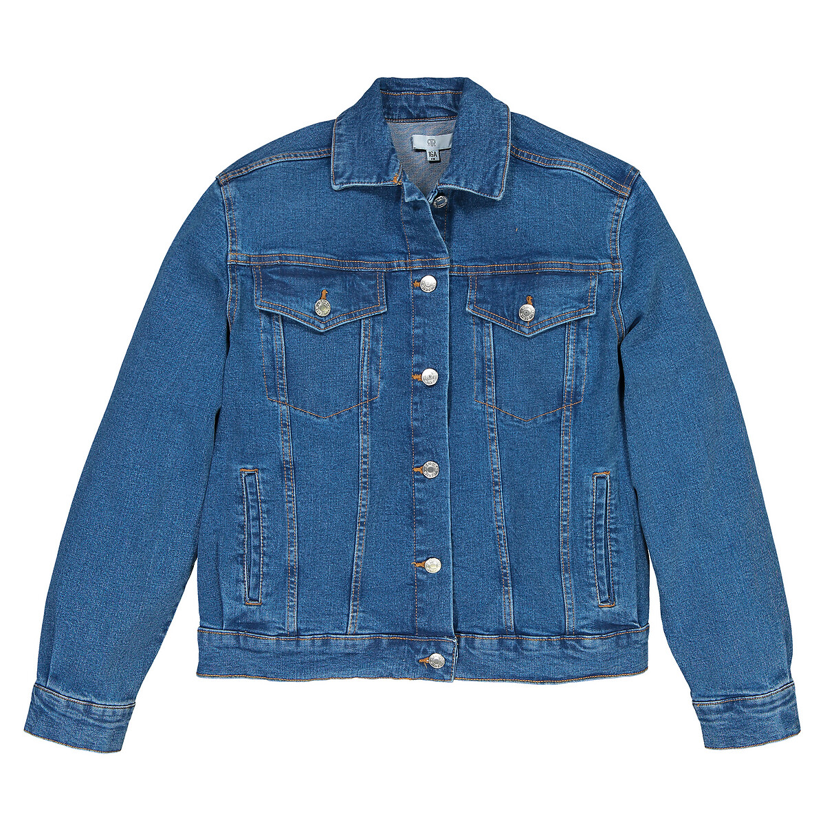 Куртка джинсовая 10-18 лет синий потертый La Redoute Collections купить винтернет-магазине